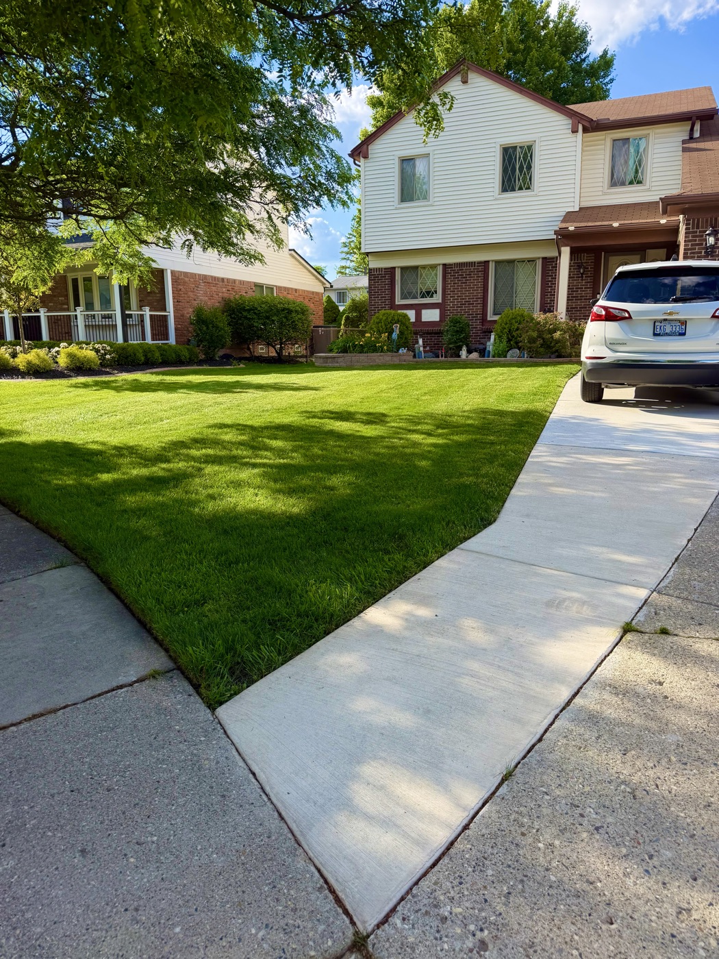 Front yard after Cove Outdoor Services lawn care