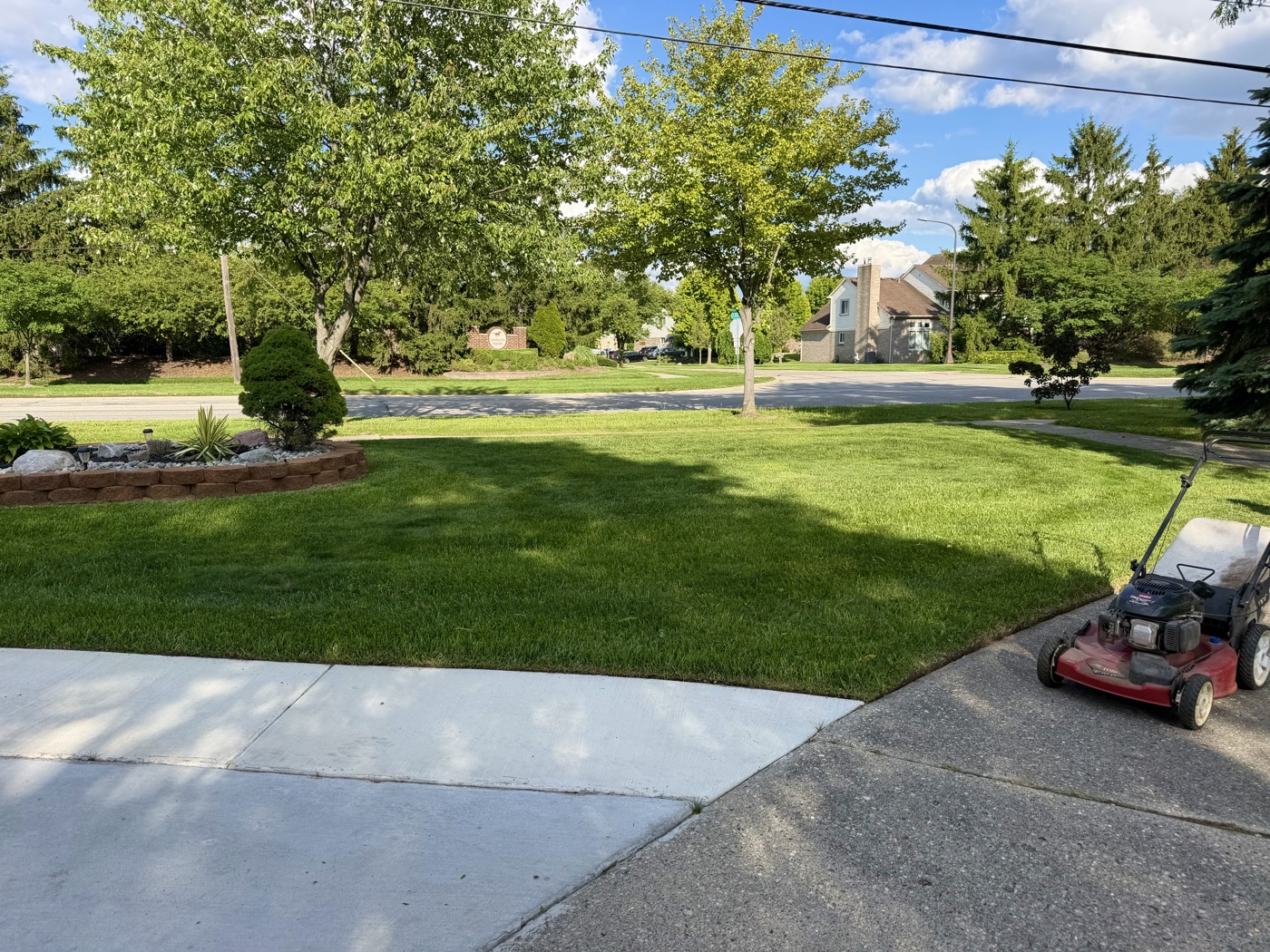 Landscape bed after Cove Outdoor Services cleanup