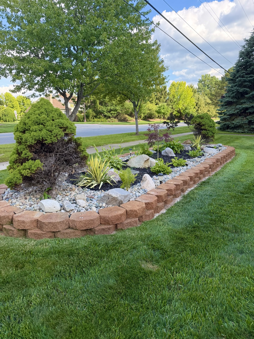 Landscape bed completed by Cove Outdoor Services